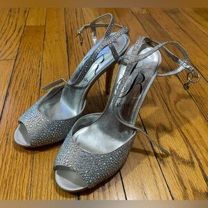 Rhinestone, peep-toe heels by J.Reneé